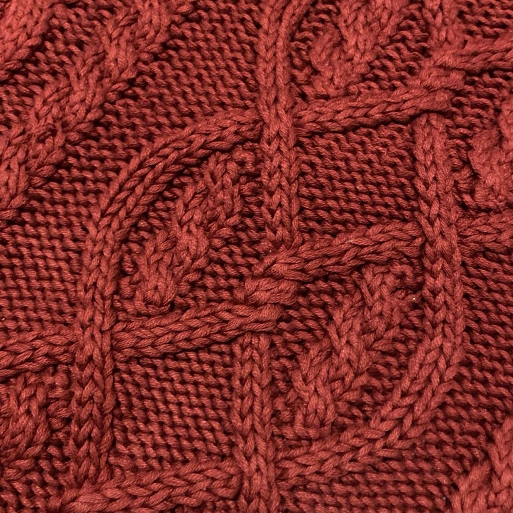 Jacob vintage 80s/90s red cable knit sweater roll neck Hong Kong M/22 - Picture 3 of 8